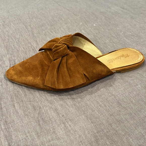 Madewell Remi Suede Bow Mule - rust - Picture 12 of 16